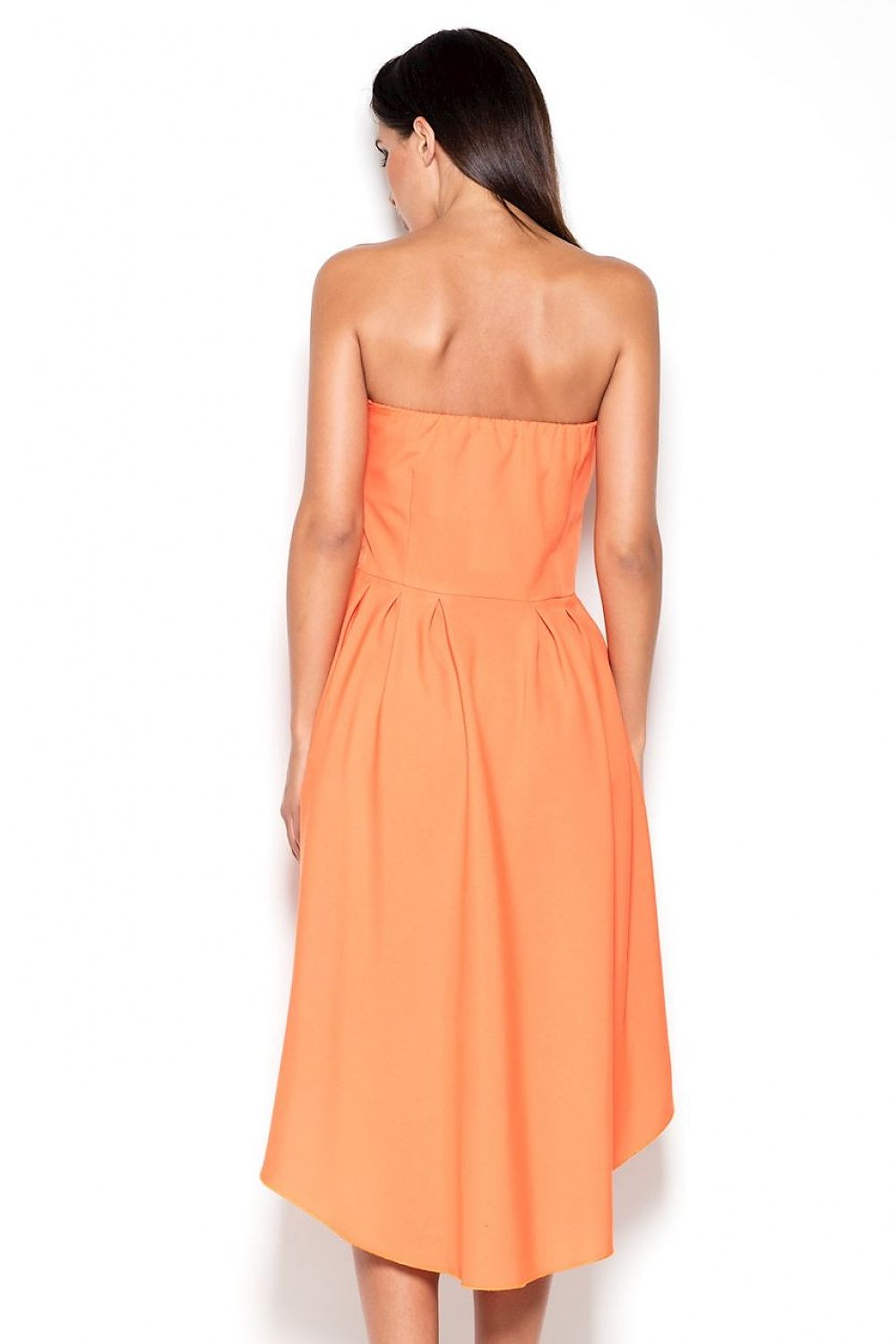 Asymmetrical Strapless Daydress by Lenitif - Elegant Polyester Fabric, Available in Sizes S-XL