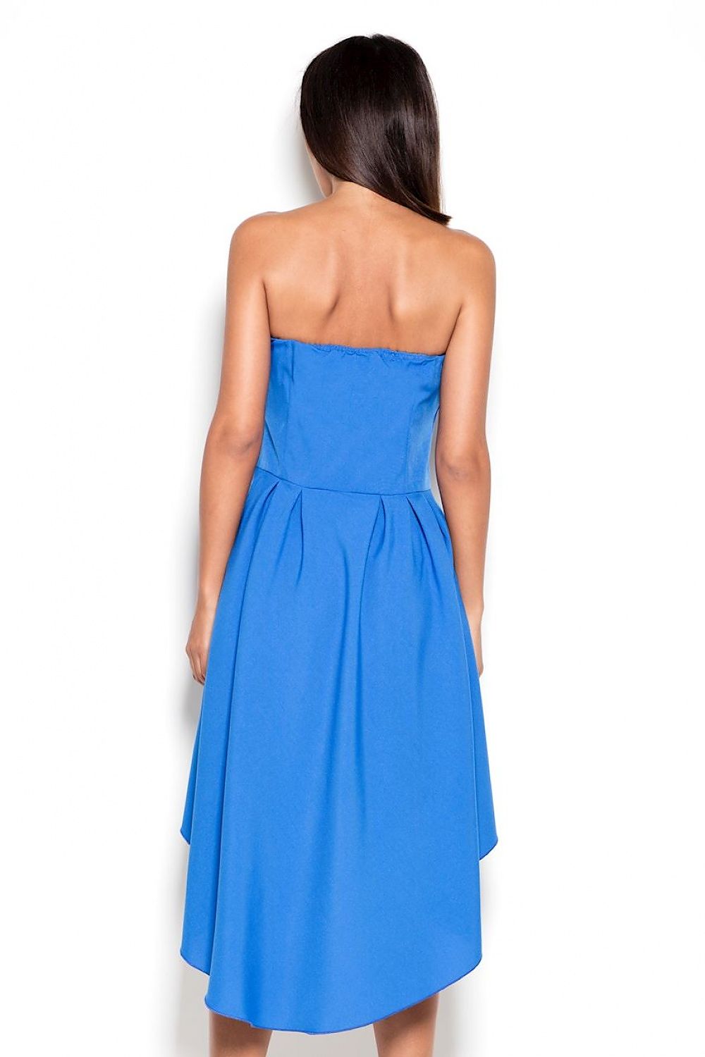 Asymmetrical Strapless Daydress by Lenitif - Elegant Polyester Fabric, Available in Sizes S-XL