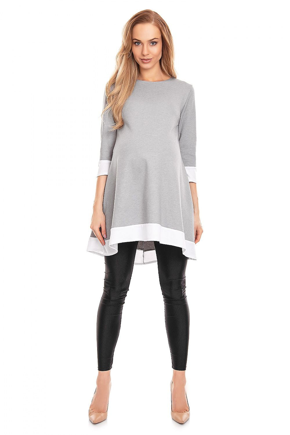 Asymmetrical Mini Pregnancy Dress by PeeKaBoo - Stylish & Flowing Maternity Wear