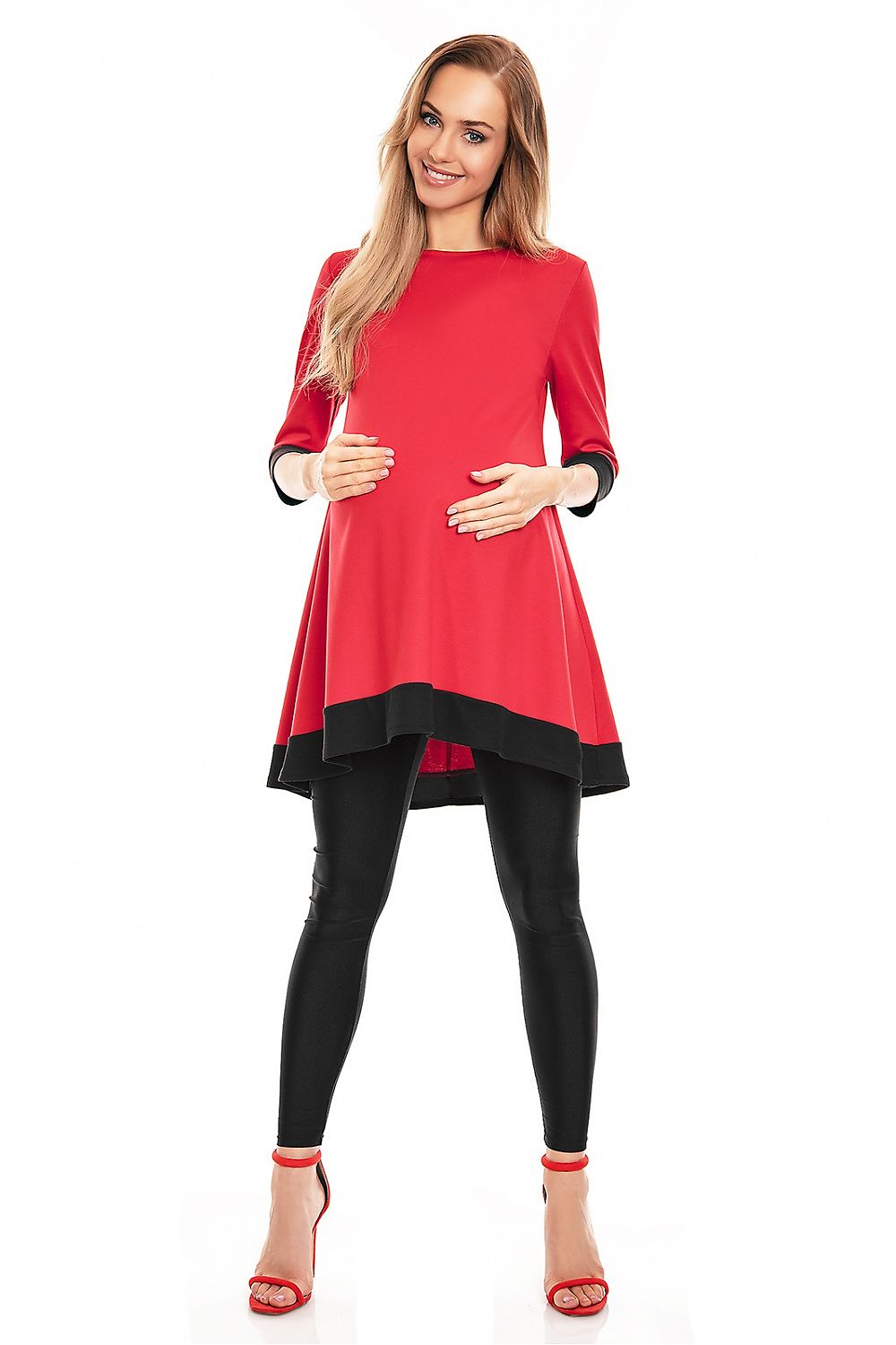 Asymmetrical Mini Pregnancy Dress by PeeKaBoo - Stylish & Flowing Maternity Wear