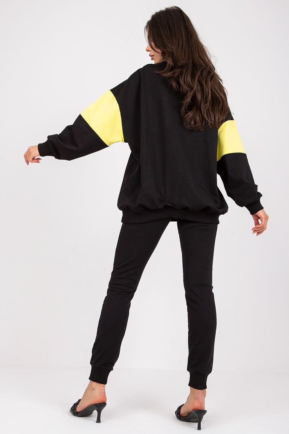 Luxury Women's Tracksuit Set - Loose Cut Sweatshirt with Tailored Pants and Cotton-Spandex Blend
