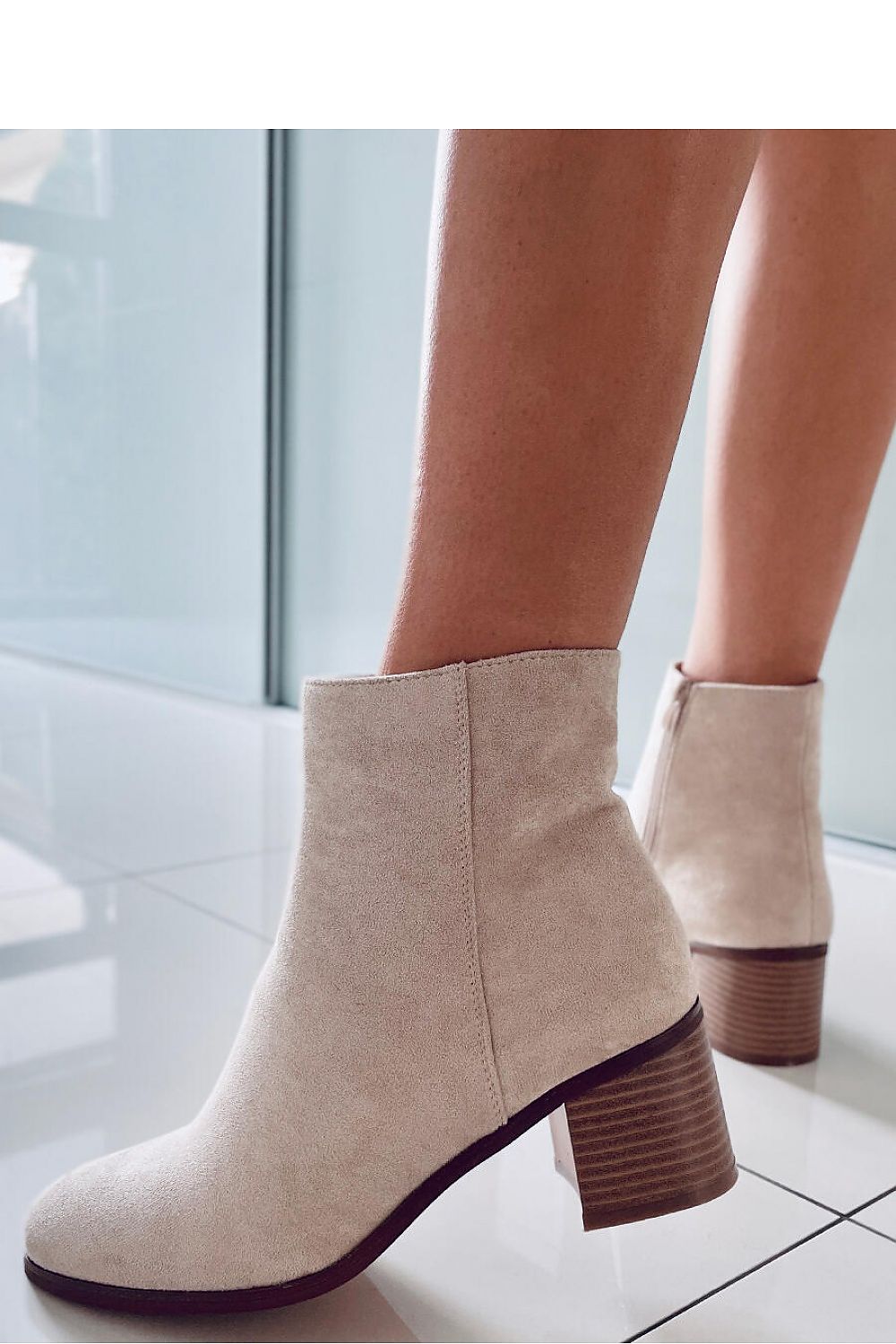 Inello Women's Classic Suede Heel Boots with Eco-Friendly Material & Warm Fur Lining