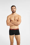 Henderson Set of 3 Black Cotton Boxer Shorts with Comfortable Fit and Stylish Elastic Waistbands