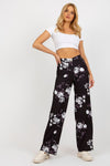 Elegant High-Waisted Women’s Wide-Leg Trousers by Lakerta - Comfortable Cotton Blend