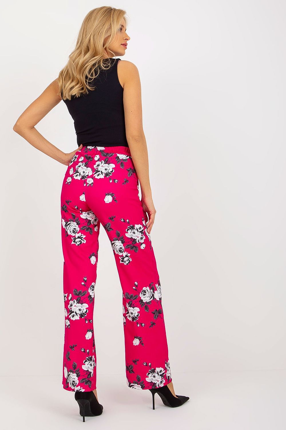 Elegant High-Waisted Women’s Wide-Leg Trousers by Lakerta - Comfortable Cotton Blend