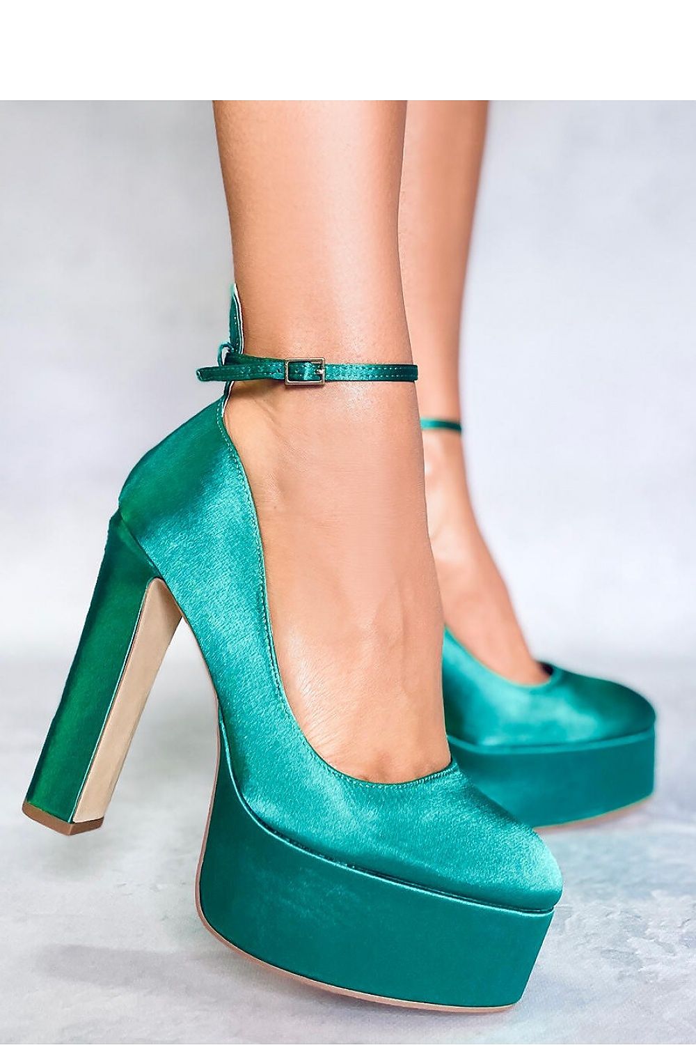 Elegant Satin Platform Pumps by Inello - 13cm Heels, 4.5cm Platform, Chic Ankle Strap