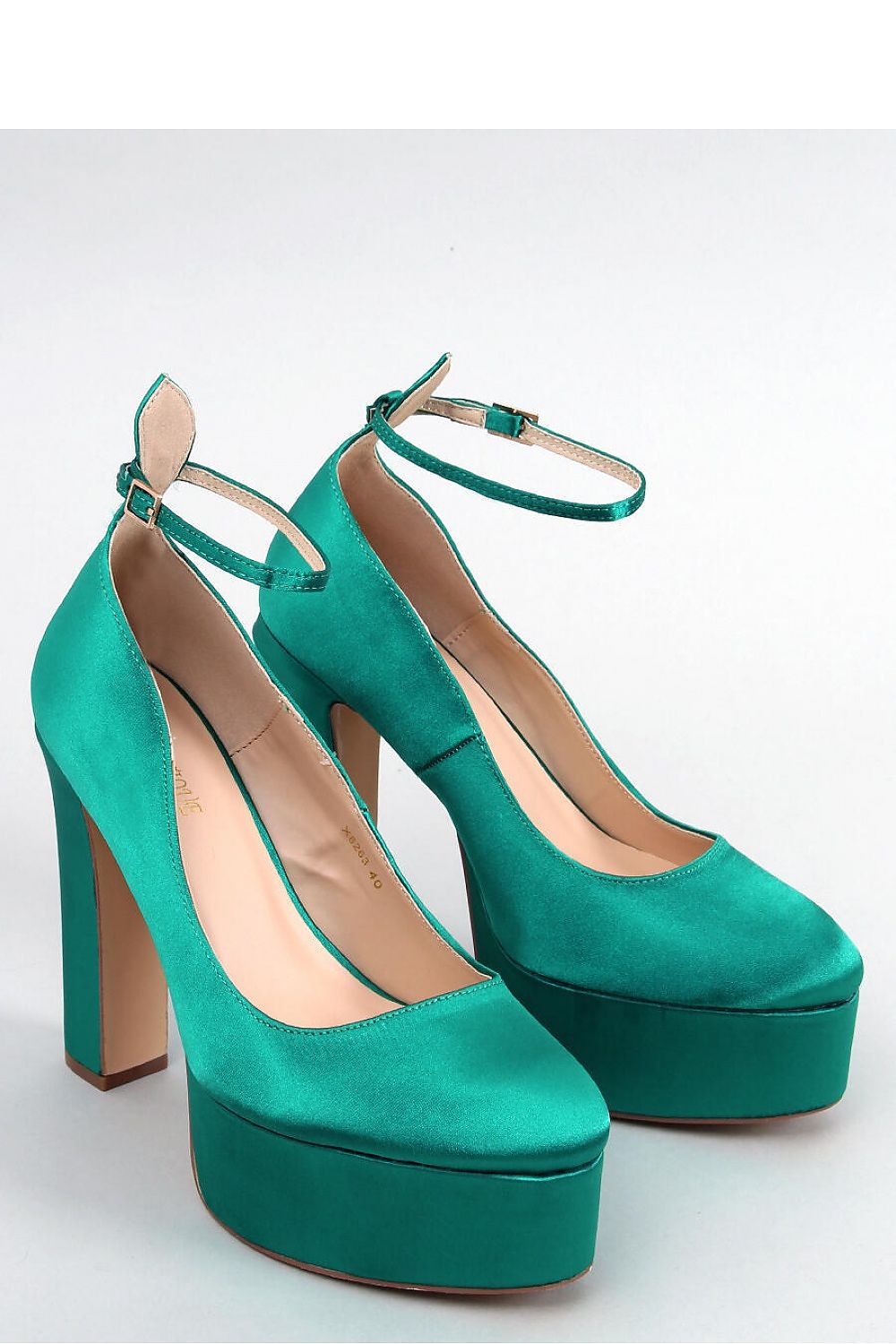 Elegant Satin Platform Pumps by Inello - 13cm Heels, 4.5cm Platform, Chic Ankle Strap