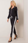 BFG Women's Luxury Zip-Up Sweatshirt Set with Contrasting Piping and Slip Pockets