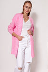 Luxury MKM Melange Knit Cardigan with Dropped Shoulders and Hip Pockets - Available in Plus Sizes