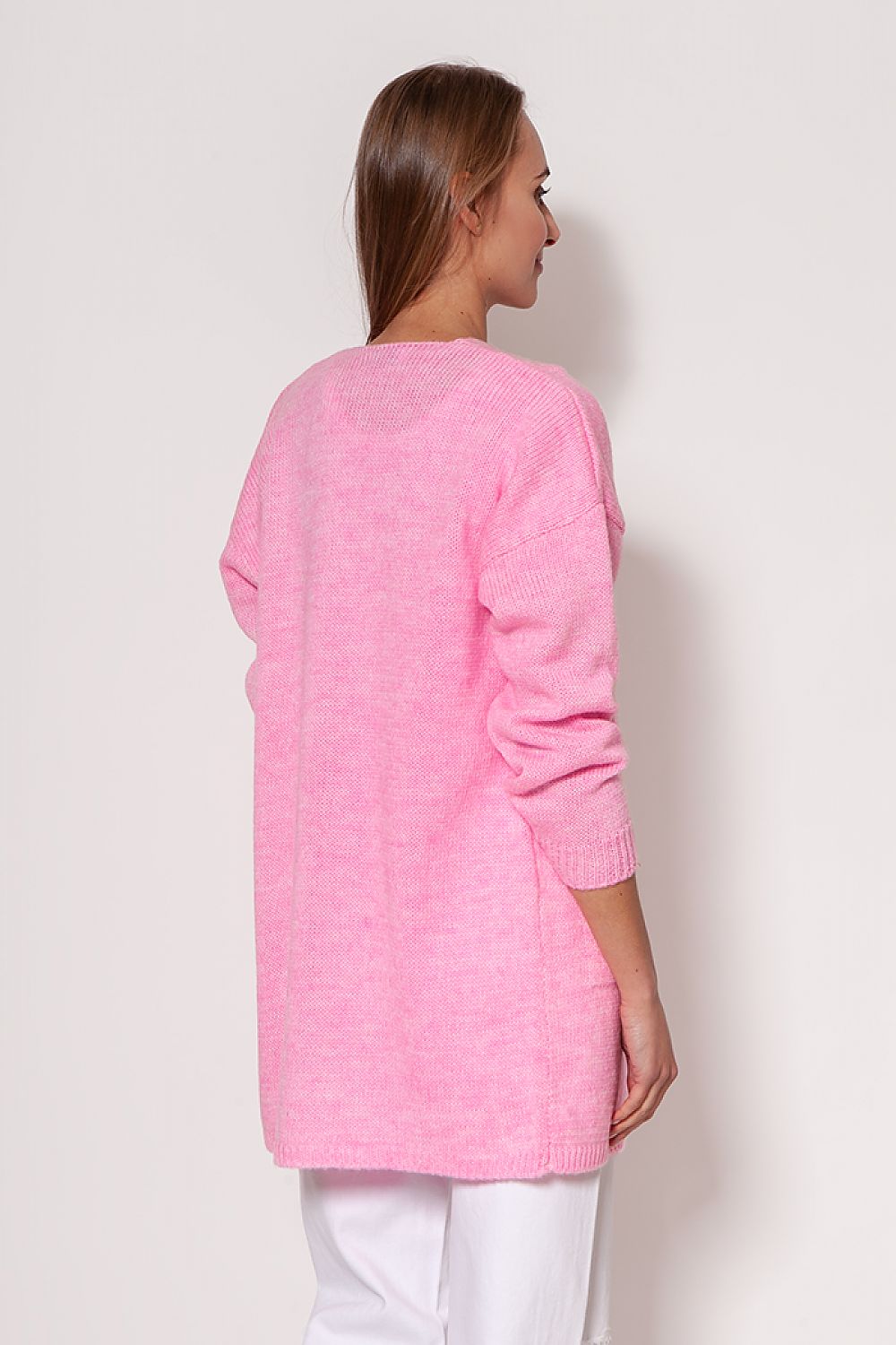 Luxury MKM Melange Knit Cardigan with Dropped Shoulders and Hip Pockets - Available in Plus Sizes