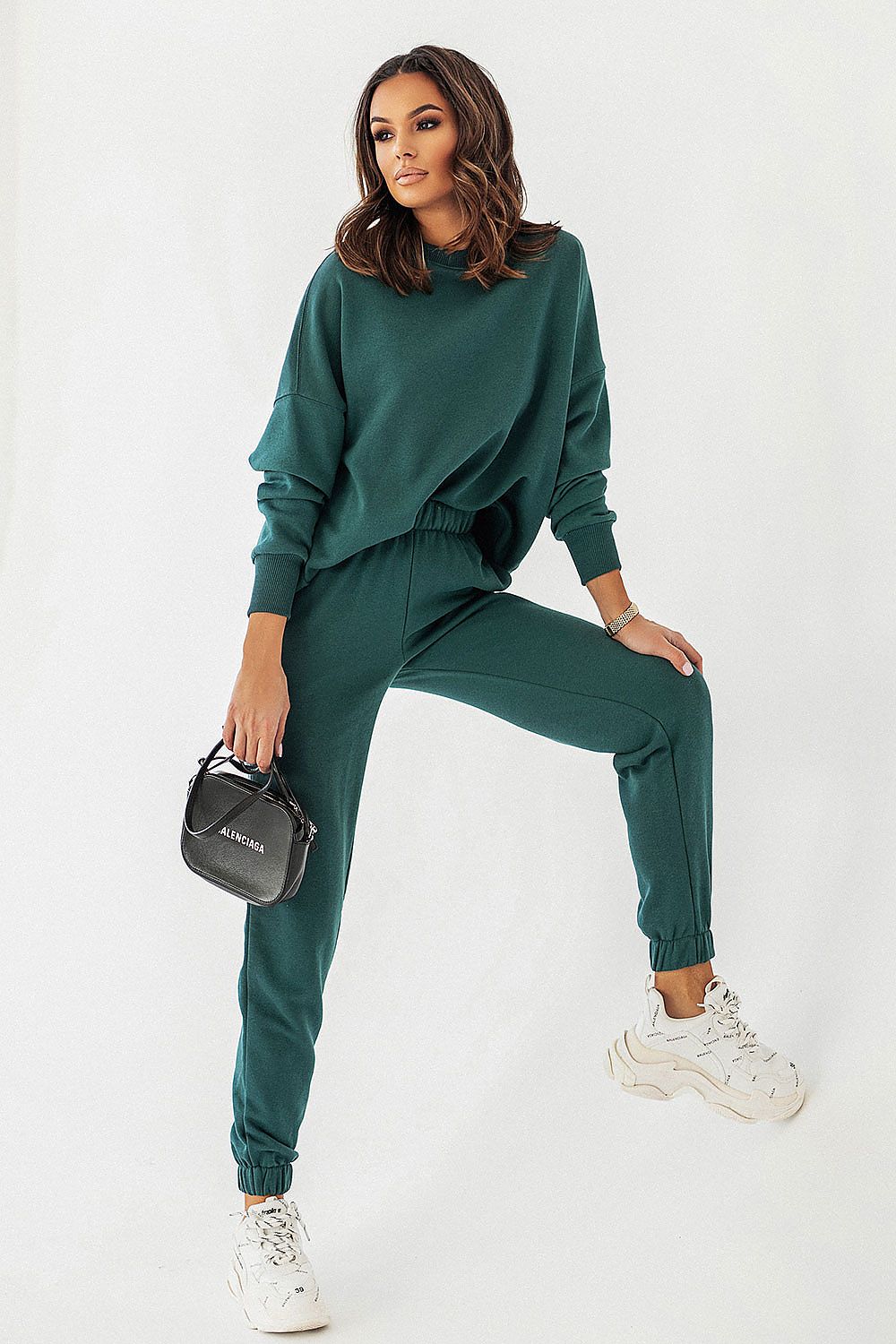 Luxury Cotton Blend Joggers IVON with Drawstring and Pockets - Elegant Comfort Collection