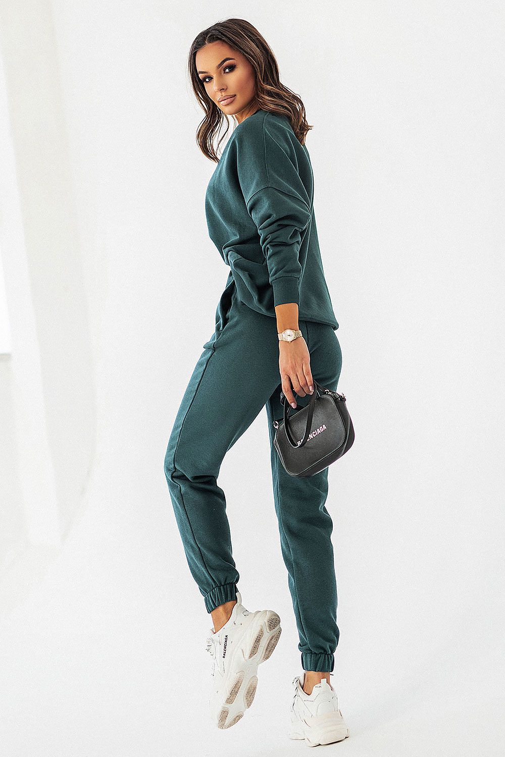 Luxury Cotton Blend Joggers IVON with Drawstring and Pockets - Elegant Comfort Collection