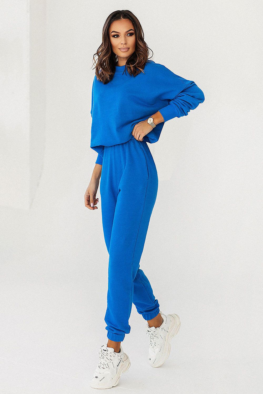 Luxury Cotton Blend Joggers IVON with Drawstring and Pockets - Elegant Comfort Collection