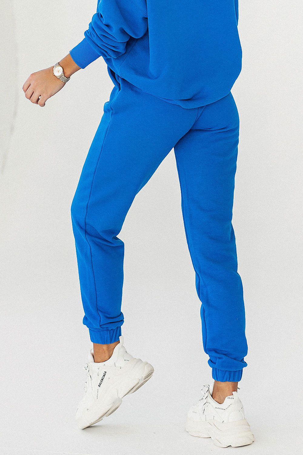 Luxury Cotton Blend Joggers IVON with Drawstring and Pockets - Elegant Comfort Collection