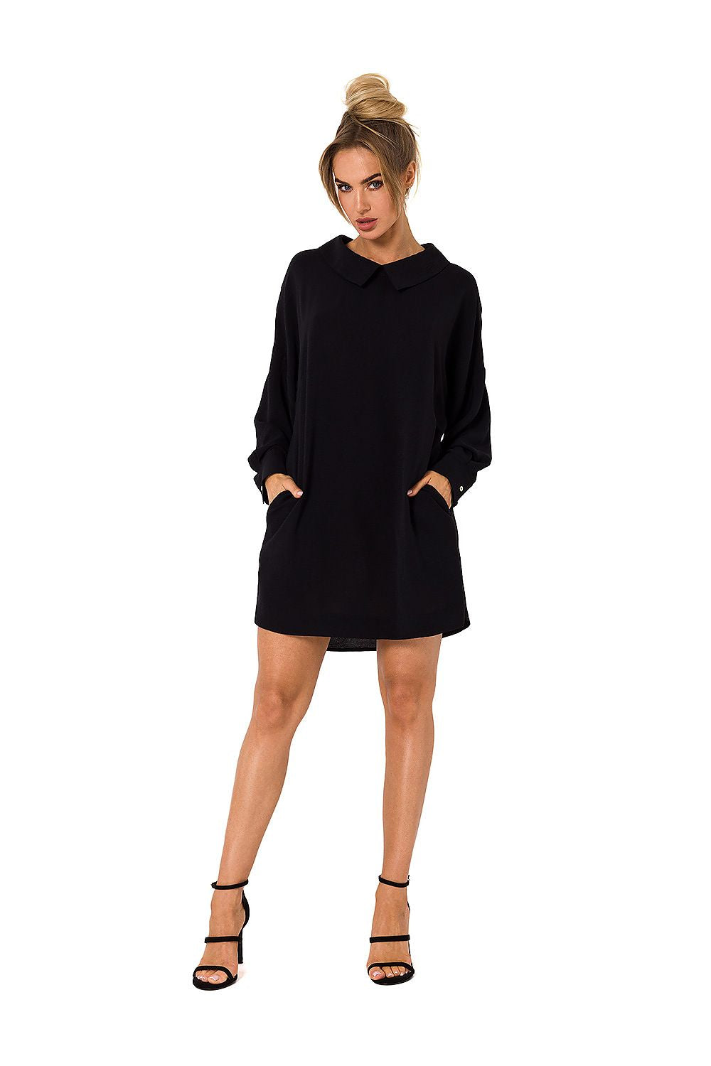 Luxury Moe Daydress With Elegant Chain Detail, Long Sleeves & Loose Fit - Sizes S to XXL