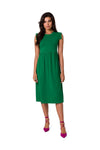 Elegant Midi Dress by BeWear | Elevated Waistline, Sleeveless, 95% Cotton & 5% Spandex