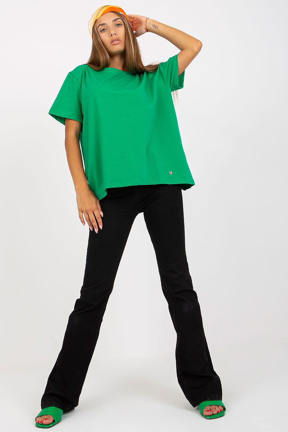 Luxury Women's BFG T-Shirt – Short Sleeve, Round Neckline, 90% Cotton, 10% Spandex
