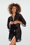 DKaren Muriel Lace Trim Tulle Chemise - Elegant Dressing Gown for a Sexy Look