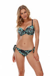 Luxury Knitted Bikini Bottoms with Holiday Palm Tree Motif - Lupo Line Swimwear