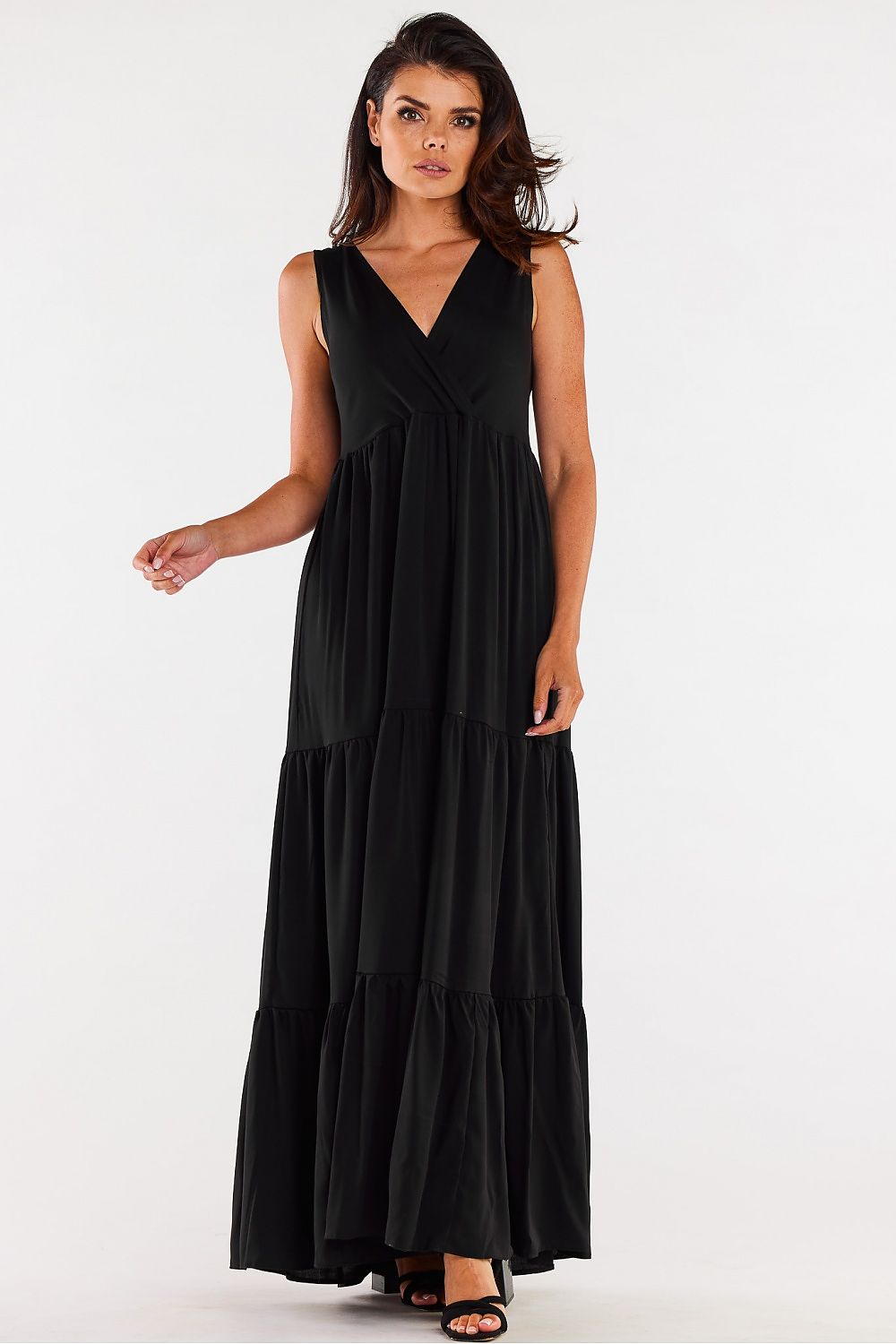 Stylish Loose Summer Daydress by Awama - Natural Viscose with Ruffled Hem, Oversized Fit
