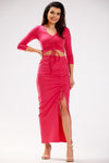 Elegant Maxi Skirt with Slit - Soft Knit Fabric for a Flattering Fit by Infinite You