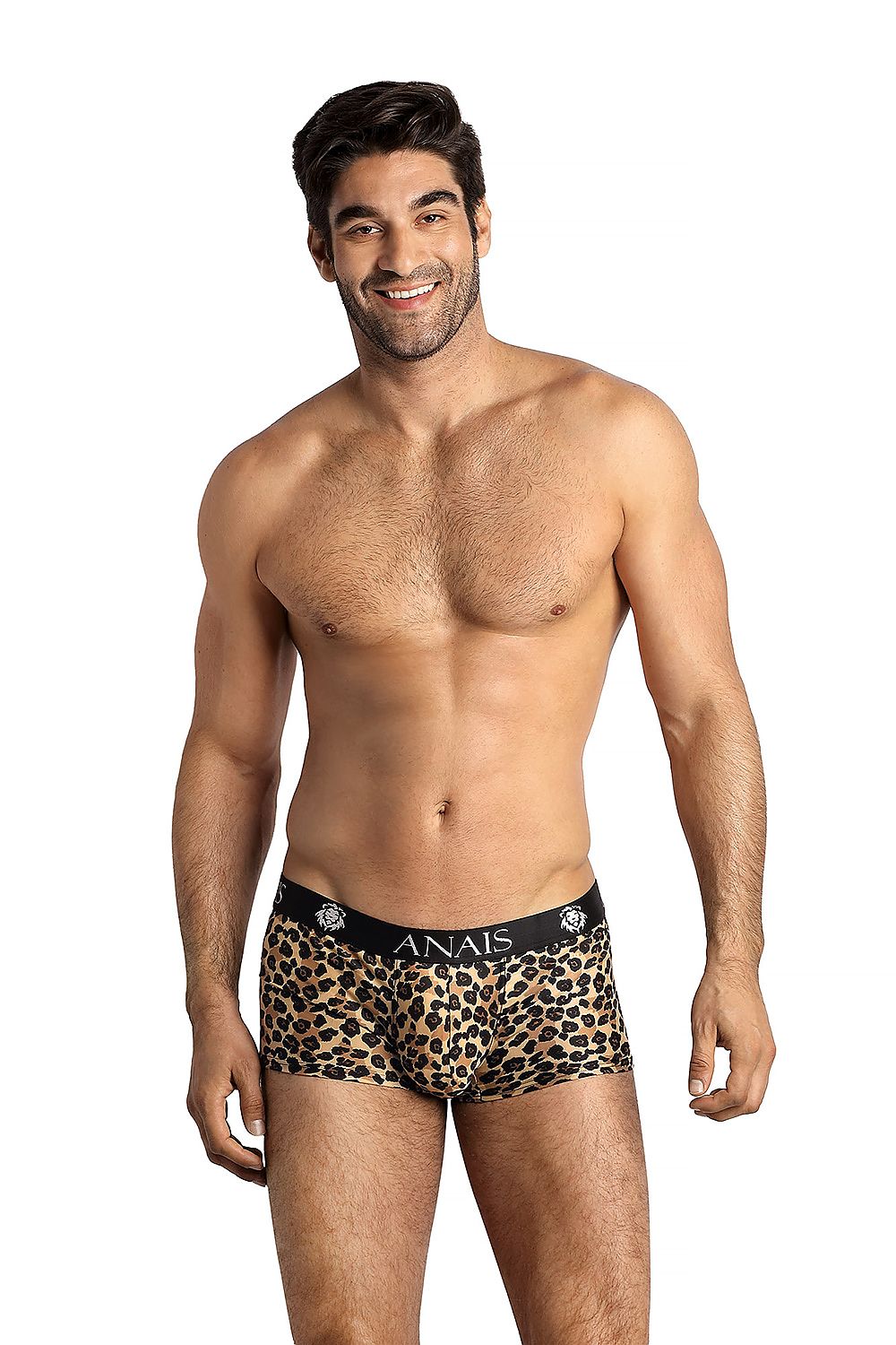 Elegant Leopard Print Men's Boxers by Anais | Stylish and Comfortable Fit in Spandex-Polyamide Blend