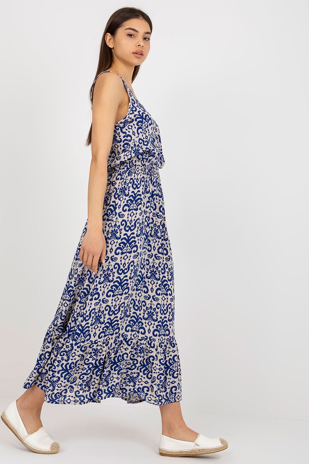Elegant Long Summer Dress With Thick Straps And Heart Neckline By Fresh Made