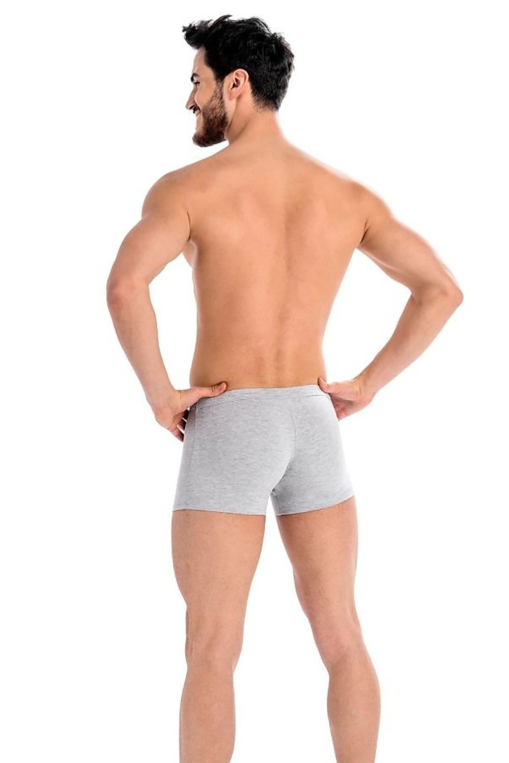Luxury Teyli Men's Boxer Shorts Set - 3-Pack Grey Cotton and Spandex Comfort