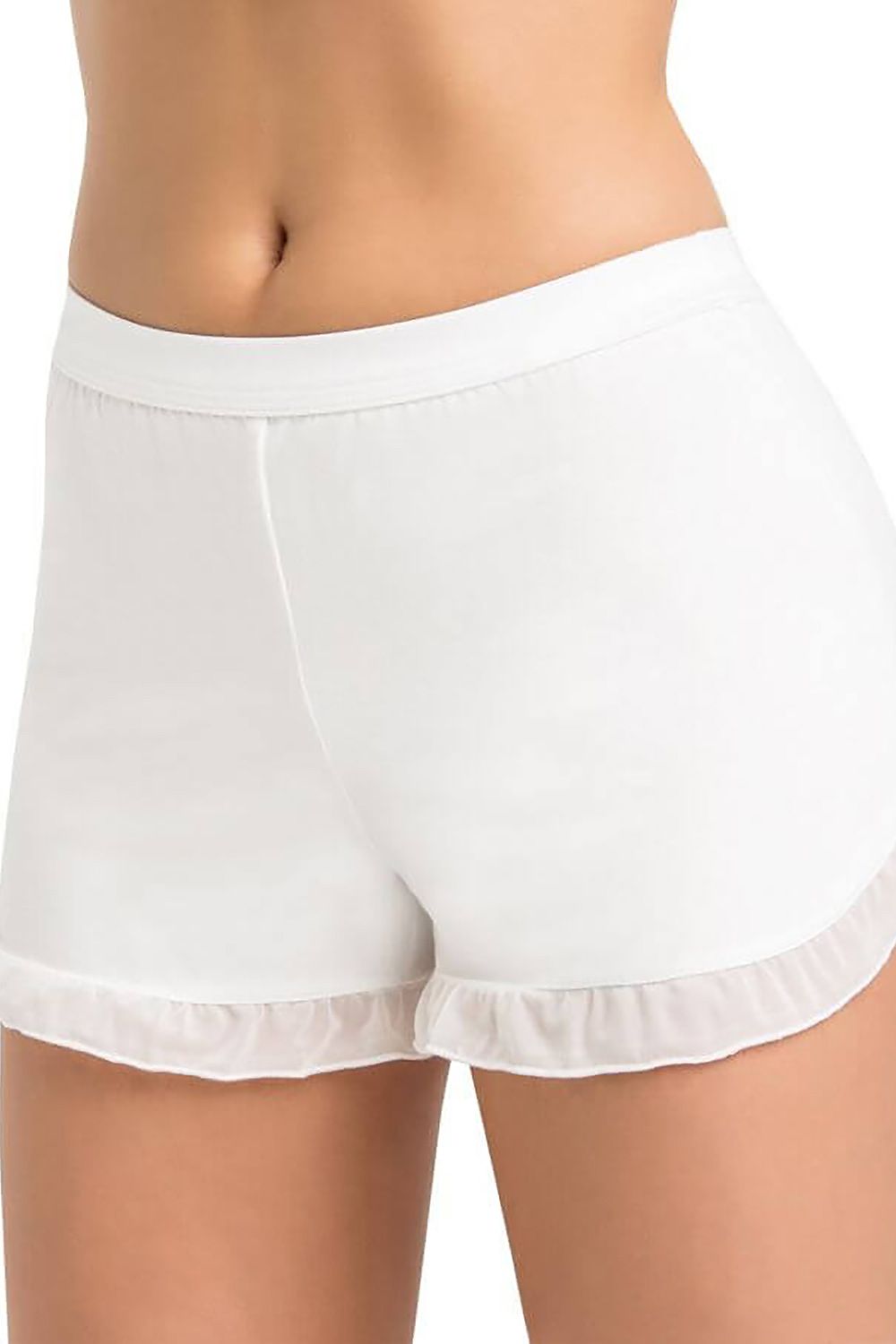 Teyli Women's Grey Frill Shorts - Soft Viscose, Comfortable Elastic Waistband, Perfect for Home & Leisure