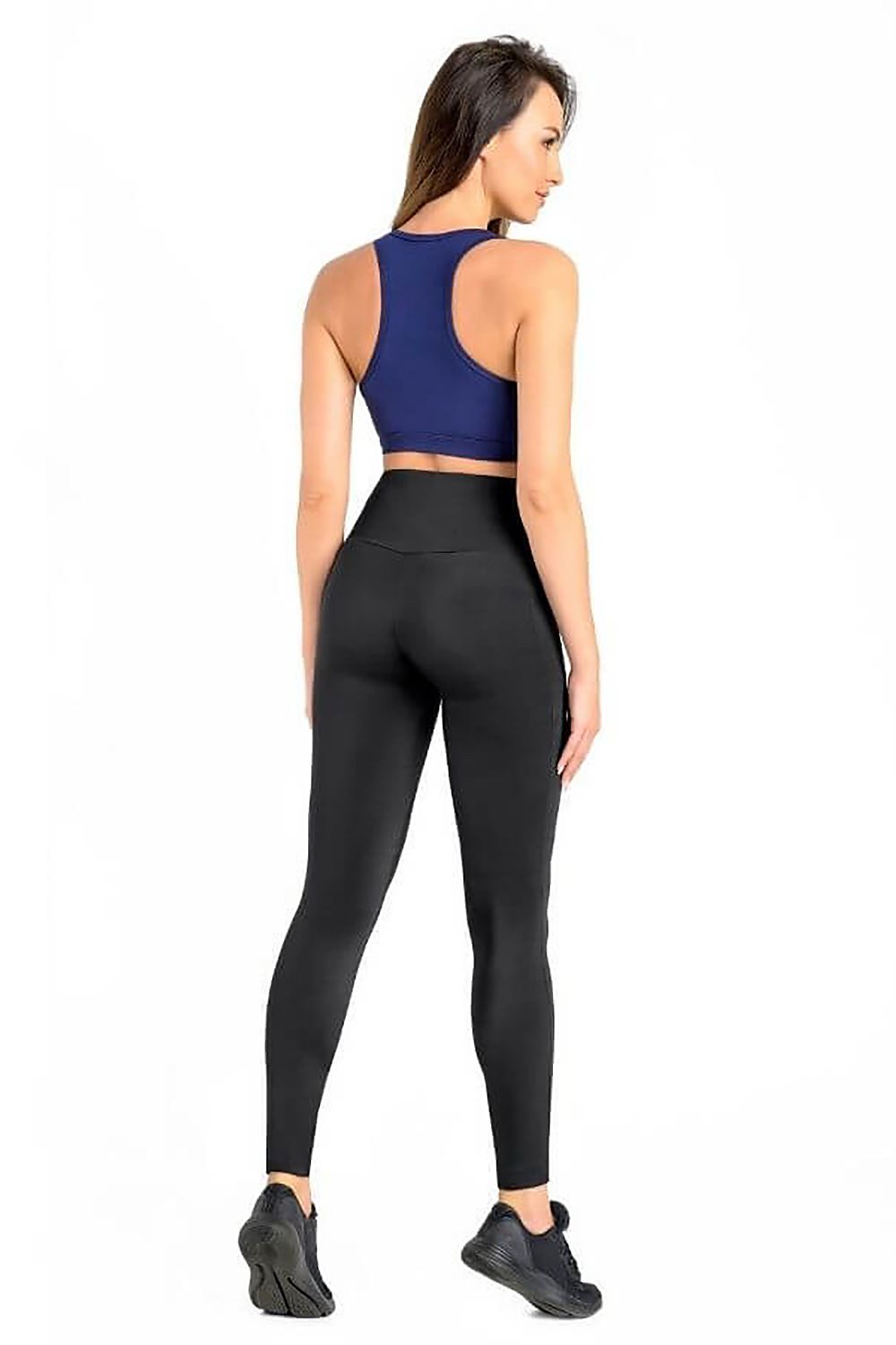 Luxury Black Sports Leggings for Women - Teyli Flexible Fit with Lycra, Comfortable for Gym & Casual Wear