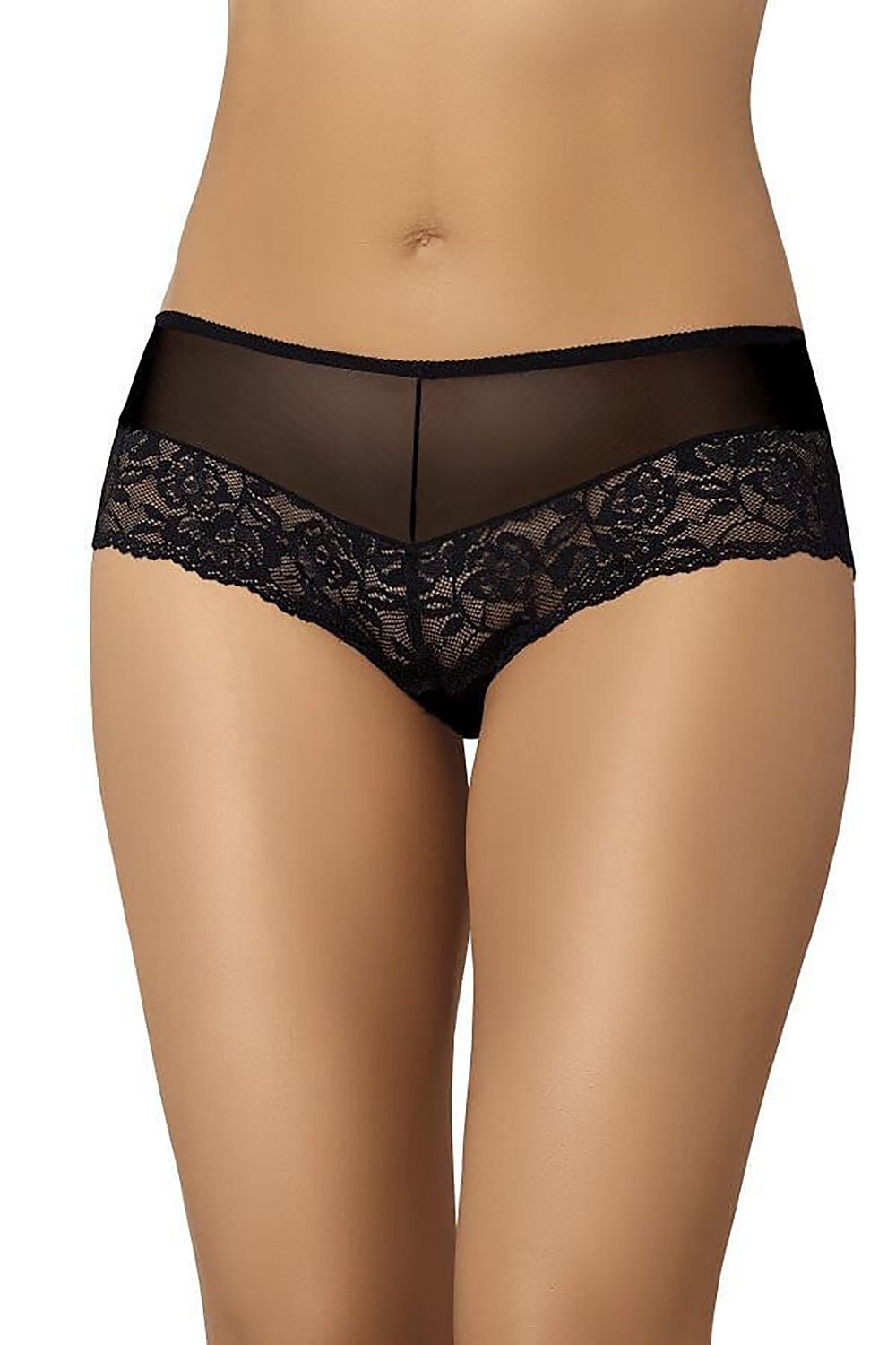 Women's Elegant Lace Shorts in White Delicate Mesh with Soft Cotton Lining and Elastic Waistband