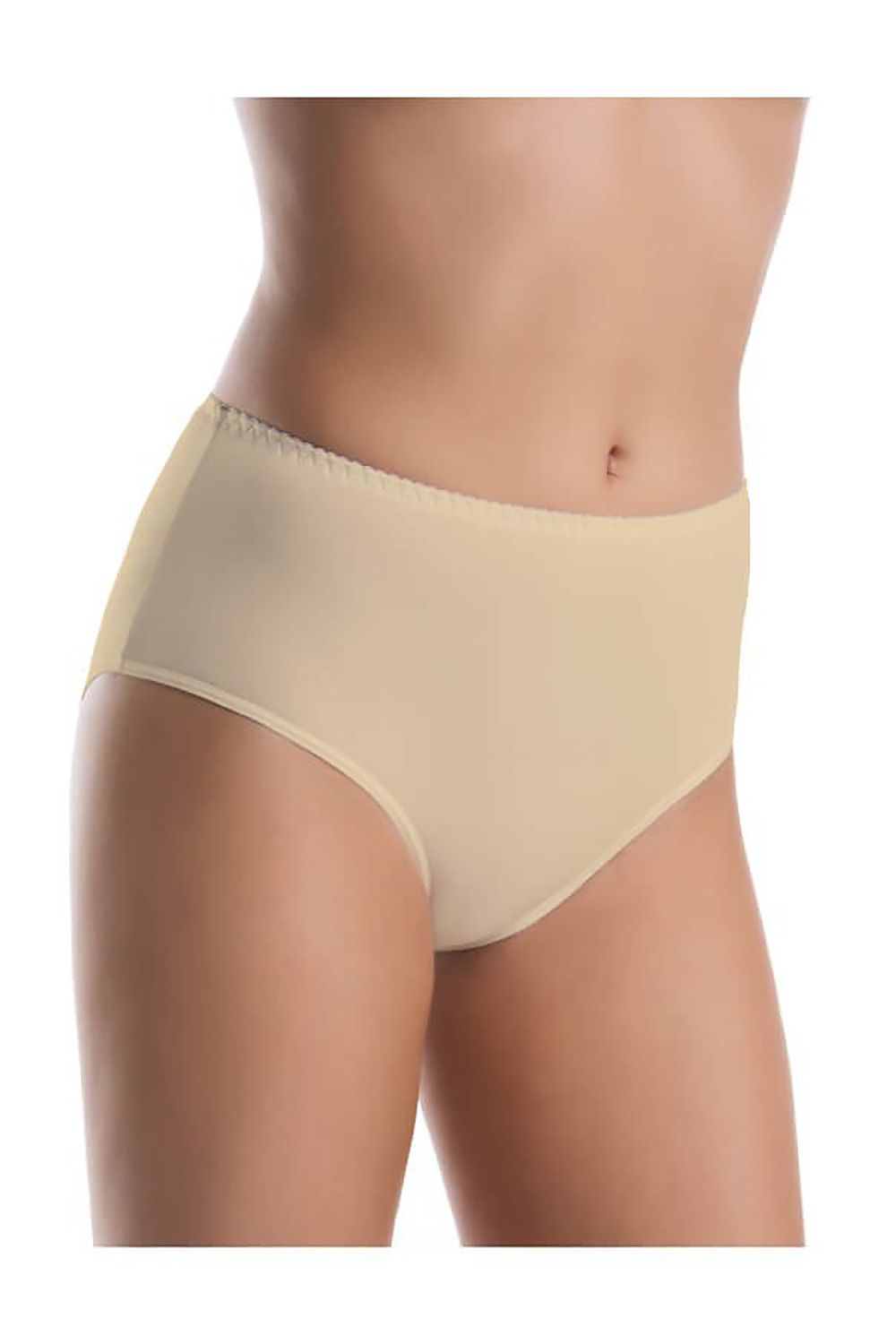 Luxury Bamboo Fiber Women's High-Waist Panties Set - 3-Pack in Beige, Sizes XS to 3XL