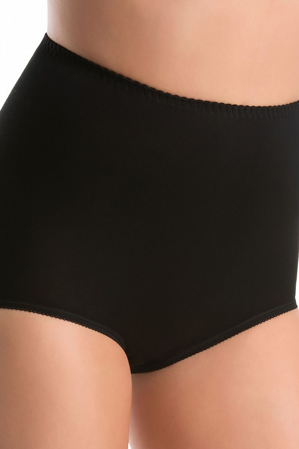 Classic High-Waisted Bamboo Panty Set - 3-Pack in Black, Sizes XS to XXXL
