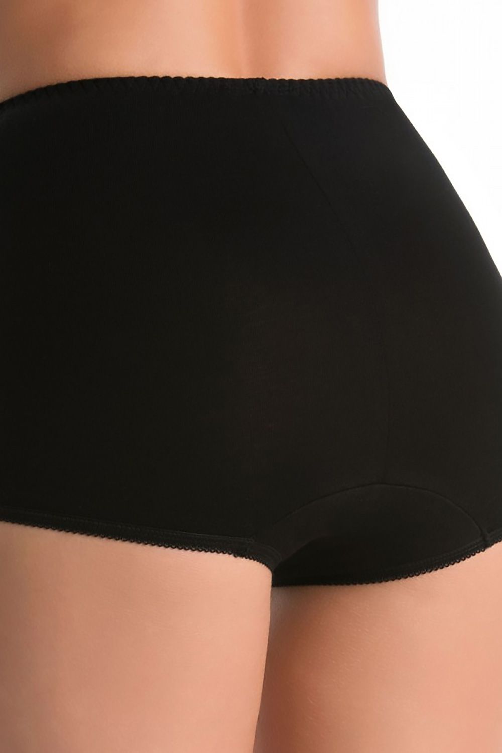 Classic High-Waisted Bamboo Panty Set - 3-Pack in Black, Sizes XS to XXXL