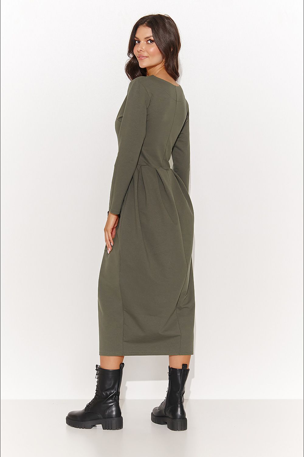 Chic Numinou Daydress - Casual Knee-Length Dress in Khaki, Sand & Black with Pockets