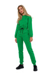 Luxury Women's Moe Suit with Long Sleeves, Waist Ties, and Side Pockets - Made in Poland