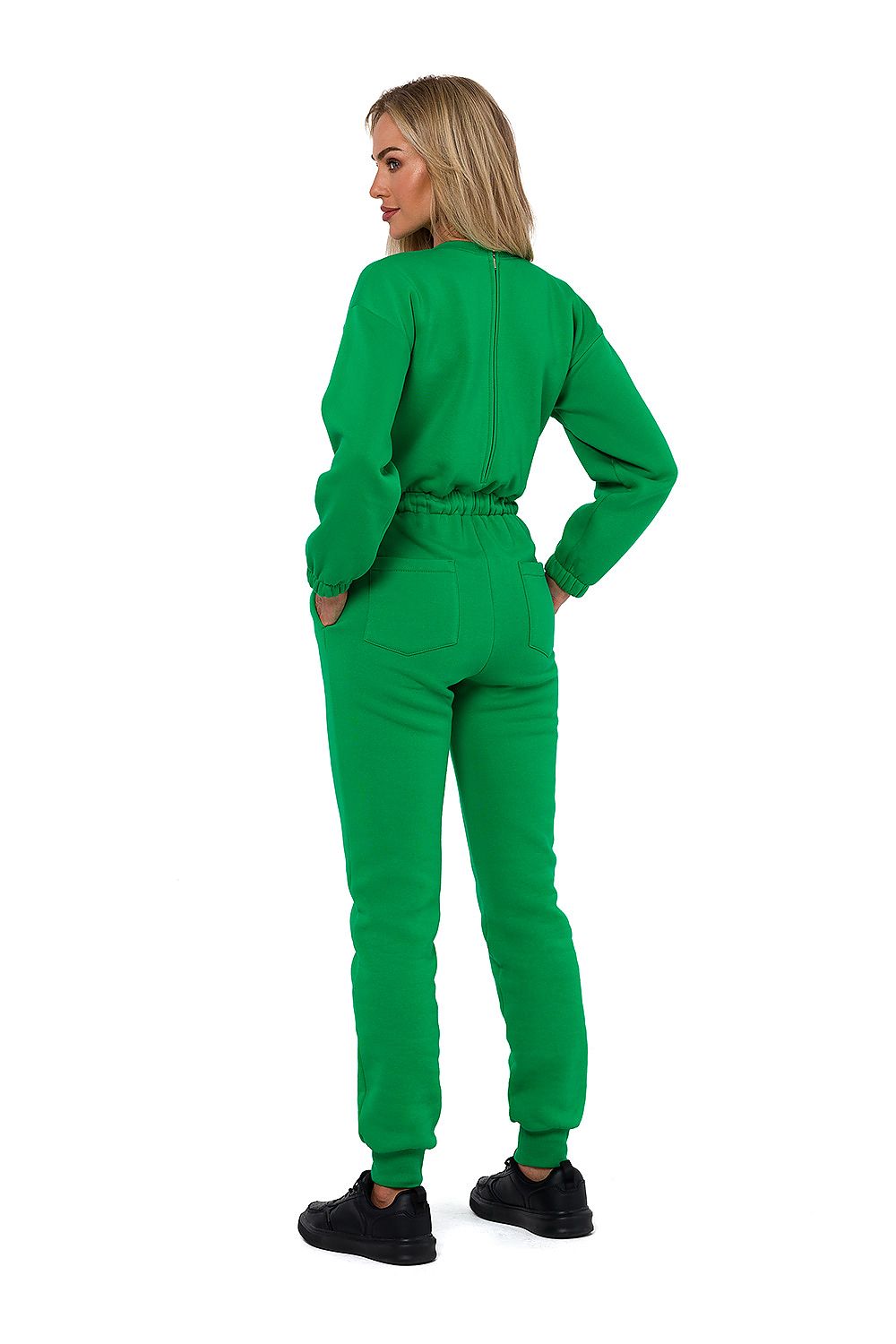 Luxury Women's Moe Suit with Long Sleeves, Waist Ties, and Side Pockets - Made in Poland