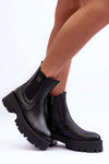 Natural Leather Jodhpur Boots with Insulated Shoe Blanket and Massive Platform for Autumn Style