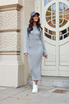 Elegant Long Sleeve Ribbed Dress by Roco Fashion - Perfect for Any Occasion