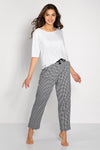 Elegant Cotton Pyjama Set with Pockets – Short-Sleeved Blouse & Oversized Pants by Momenti Per Me