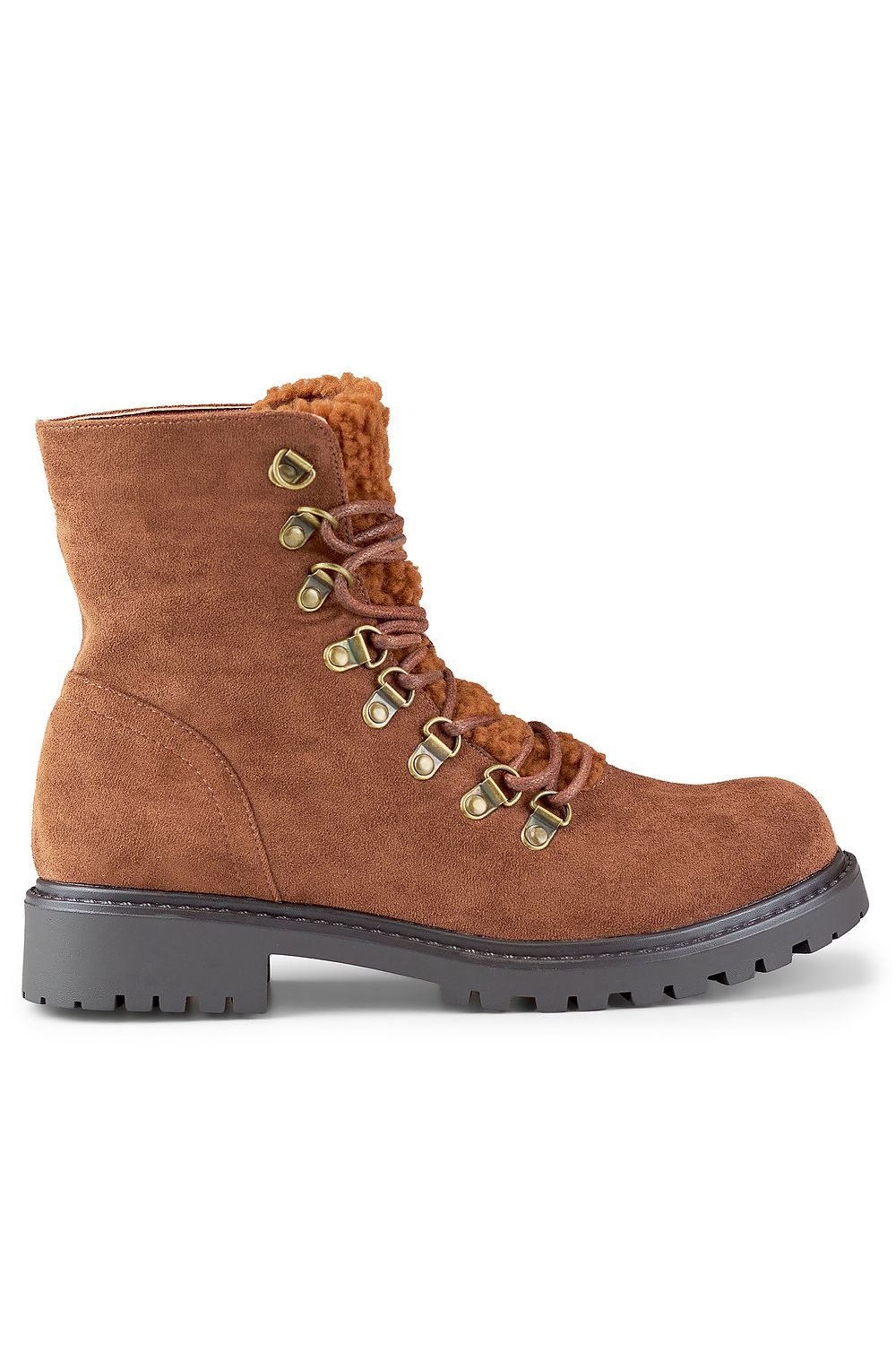 PRIMO Elegant Brown Suede Booties with 15 cm Upper and 3 cm Heel - Comfortable Warm Footwear