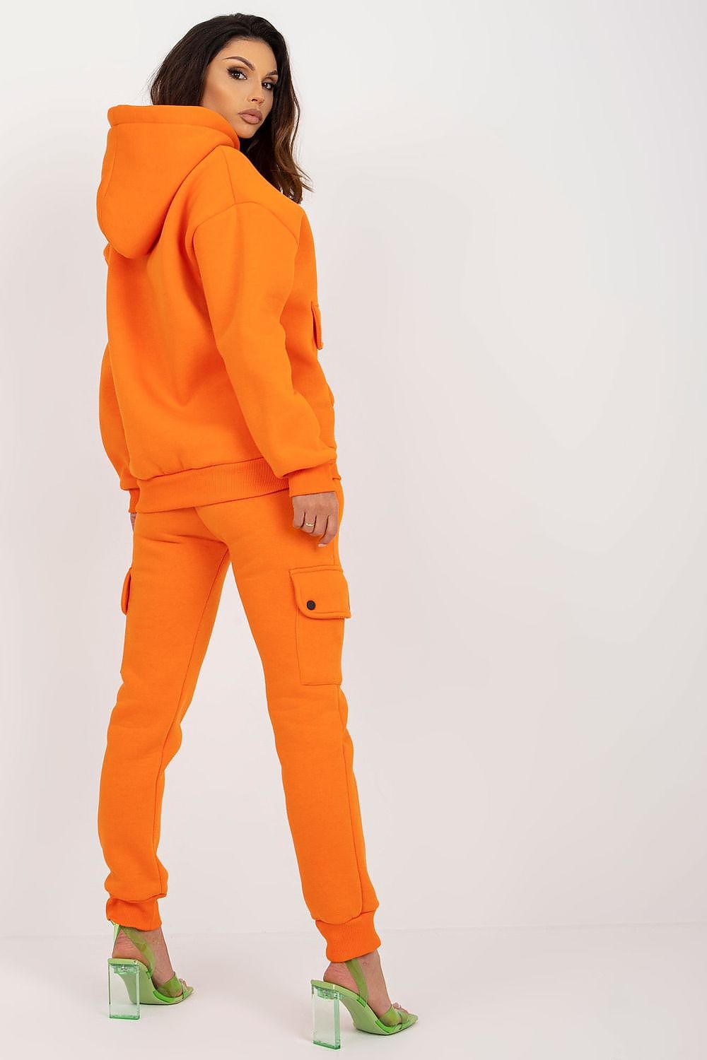 Luxury Casual Set: Hooded Sweatshirt & Cargo Pants in Cotton-Blend for Comfort & Style