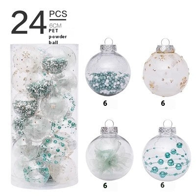 Christmas Decorations 6CM Painted PET