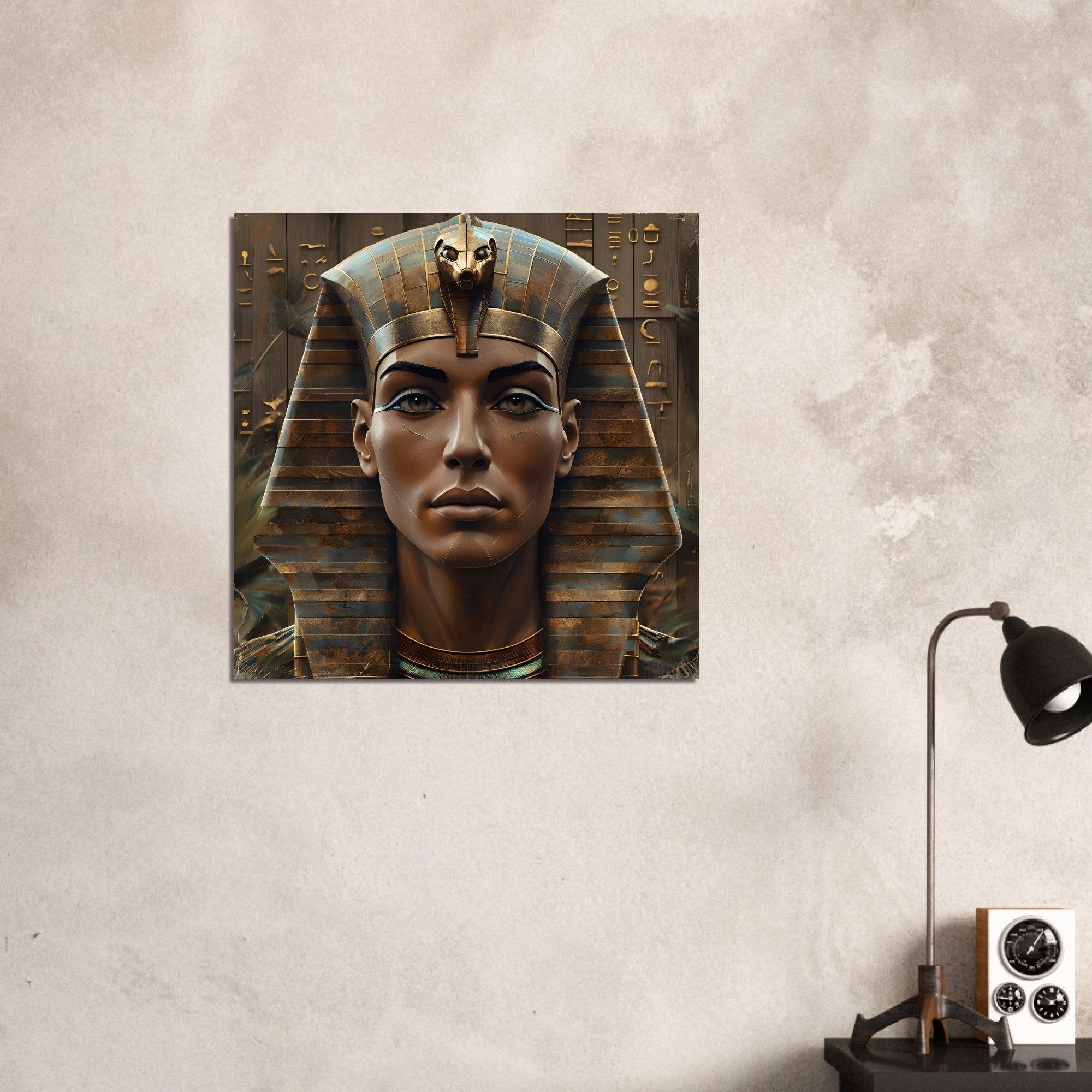 Retro Futurism Pharaoh Poster – Stylish Egyptian Wall Art | Bold Modern Decor