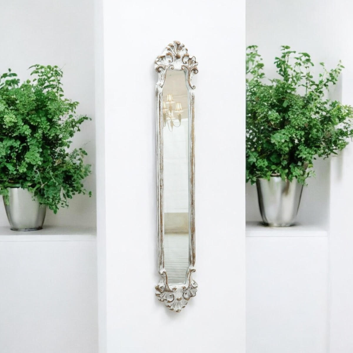 15 X 109CM ANTIQUE WASHED MIRROR