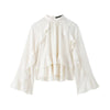 New Women's Classic Fashion Laminated Decoration Shirt