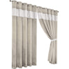 OLIVIA ROCCO Diamante Natural Blackout Eyelet Curtains With Tie Backs Thermal Ring Top Window Dressings For Living Room And Bedroom