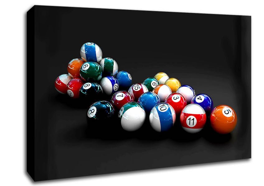 Double Pool Balls Canvas Wall Art - Zestio