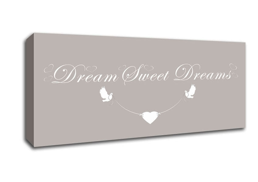 Dream Sweet Dreams Beige Canvas Wall Art - Zestio