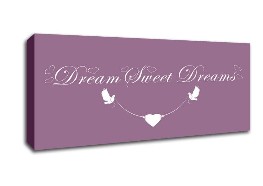 Dream Sweet Dreams Dusty Pink Canvas Wall Art - Zestio